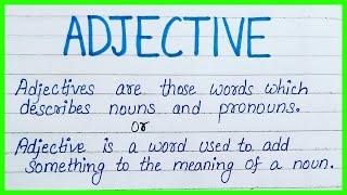 Adjective in english Grammar: Examples of Adjective