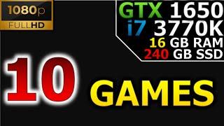 Test in 10 Games | 1080p | GTX 1650 | i7 3770K | 16GB RAM | 240GB SSD