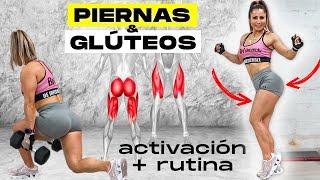 Rutina para AUMENTAR GLÚTEOS y PIERNAS con MANCUERNAS en CASA | Sigue la rutina