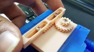 [Maido-A] 3d printed Double helical rack and pinion