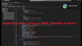 Deploy VM Using ARM Template in Azure