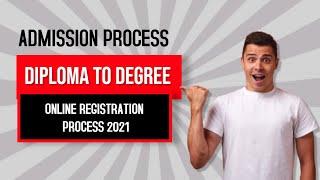 Diploma To Degree Registration Process | D To D Admission Start | Easy Steps | Engineering | B.E