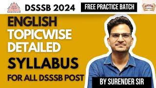 DSSSB English Detailed Syllabus Breakdown | DSSSB Pathshala