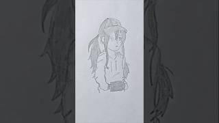 Drawing of cute girl in easy way #drawing #viralshort #arthive