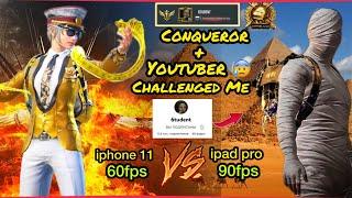 Aristotel Vs 6tudent Conqueror Youtuber + iPad Player 90fps  Challenged Me ! TDM | Pubg Mobile |