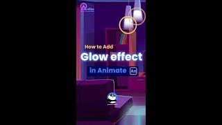 How to add a glow effect in adobe animate | adobe animate | Shorts