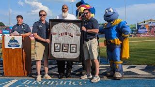 Tony Clark visits Trenton Thunder RMedia #TonyClark #MLBDraftLeague #TrentonThunder