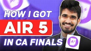 CA Final - Subject Wise Strategy to get a rank | How I got AIR 5 in CA Finals | Focus on ICAI Mat