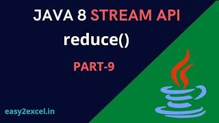 Java 8 Stream API | Terminal operation examples | reduce() method | Stream.reduce()