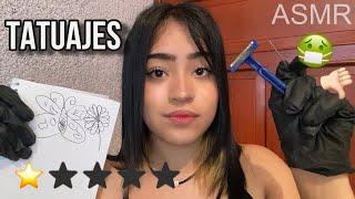 ASMR tatuajes en el peor lugar  tattoo studio