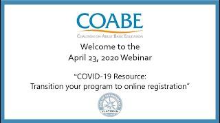 COVID-19 Resource: Transition your program to online registration