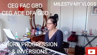 KEYBOARD CHORD PROGRESSION & INTERVENTIONS.TRIAD CHORD.VLOG #26