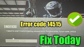 why is fix Call of duty server down ? Call of duty failed to start Matchmaking, mw3 error code 14515