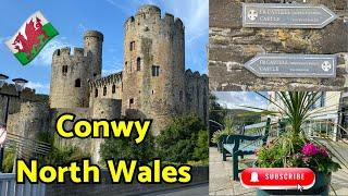 Conwy North Wales | SMALLEST HOUSE IN BRITAIN | Walking Tour | 06/08/24 | Castle |