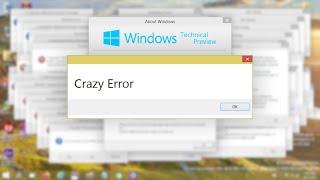 Windows 10 Technical Preview Build 9821 Crazy Error | 720p60