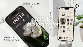 iOS 17 AESTHETIC CUSTOMIZATION ️ | custom iphone theme, widgets, icons tutorial