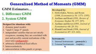 Understanding Generalised Method of Moments #gmm #onestepgmm #twostepgmm #yeardummies