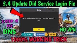 3.5 update PUBG Server did not respond Please return to the login page and try again pubg problem