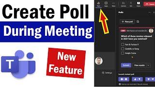 Create Poll During Microsoft Teams Meeting | How To Add Poll App To Meeting in Microsoft Teams