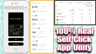 Unity Self Click Earning App | High CPM Application  | I Made 10$ Per Day - Self Earner 