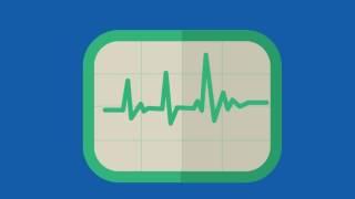 Heart Rate Monitor Animation Blue Screen - Green Screen Footage