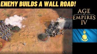 This is the weirdest way to use walls I've ever seen in Age Of Empires IV