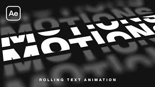 Create Rolling Text Animation Tutorial in After Effects