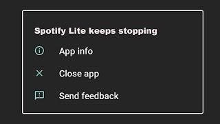 How To Fix Spotify Lite App Keeps Stopping problem in Android Phone