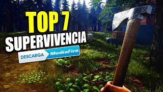 TOP 7| JUEGOS de SUPERVIVENCIA de POCOS REQUISITOS [2023]