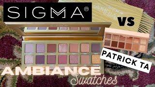 SIGMA Beauty AMBIANCE Eyeshadow Palette swatches & comparison