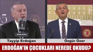 Erdoğan’a yanıt Özgür Özer’den geldi; ‘Dört çocuktan Türkiye’de okuyan yok'️