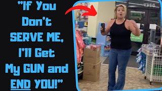 r/IDontWorkHereLady - Walmart Karen Threatens to KILL ME for Not SERVING HER!