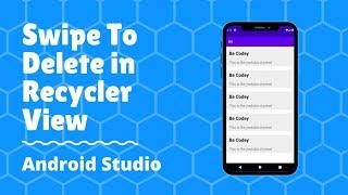 Swipe to delete item from recycler view in Android Studio.