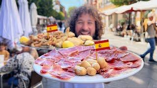 Trying street food in SPAIN | The land of ham 