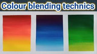 How to blend poster colour for beginners / poster colour painting for beginners