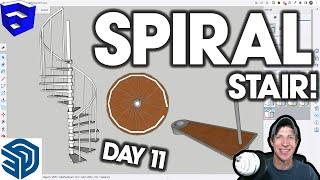 Learn SketchUp in 30 Days DAY 11 - Spiral Stair!