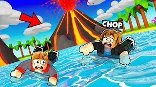 Chop and Frosty's ROBLOX VOLCANO DISASTER Survival Secrets Revealed!