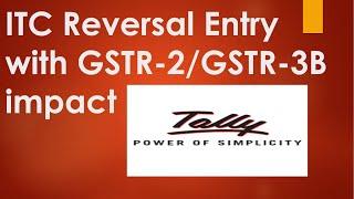 34) ITC reversal entry in tally erp9