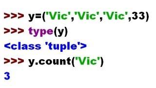 Tuples in Python - index, count, type