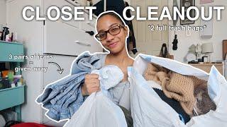 CLEAN MY CLOSET WITH ME | closet cleanout