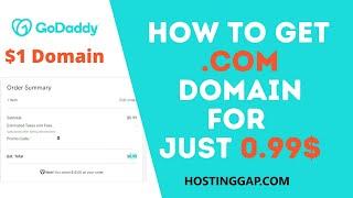 How To Get A  .Com Domain For 1 Dollar | By Hostinggap