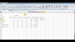 Create report card in ms excel in 10 minutes ...Given formula