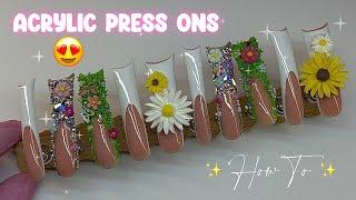 MOSS GARDEN  ACRYLIC PRESS ONS  | HOW TO AVOID SHRINKING PRESS ONS | DUCK NAILS