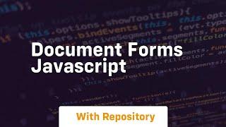 document forms javascript