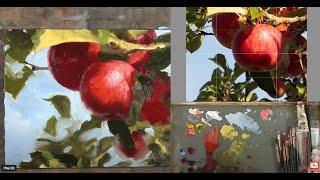 Autumn Apple - Live Oil painting - Part Two