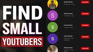 How to find small channels on YouTube 2023