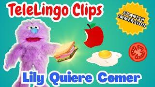 TeleLingo Clips | Lily Quiere Comer | Fun Puppet Food Activity in Spanish