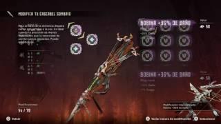 Horizon Zero Dawn Como hacer a tus armas ULTRA PODEROSAS! Mejores combinaciones.