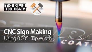 CNC Spektra Engraving with Amana Tool 0.005" Tip Width Bit | ToolsToday