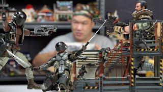 1:18 Figures: Boyang Feng, Gregson and Steiner + Mecha Depot Station | Joytoy Action Figure Review